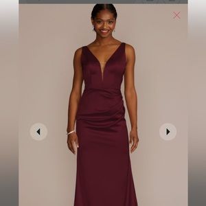 Stretch Satin Bridesmaid or Prom Dress